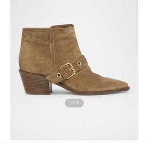 Gianvito Rossi Camel Suede Moto Booties